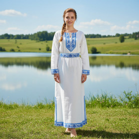 Рубаха женская Белогорье в голубом- фото 1